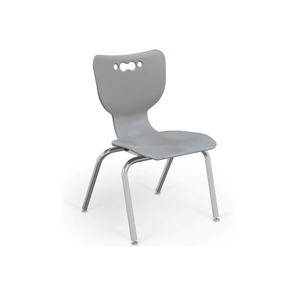 Mooreco Balt Hierarchy 14 Plastic Classroom Chair - Set of 5 - Gray 53314-5-GREY - main